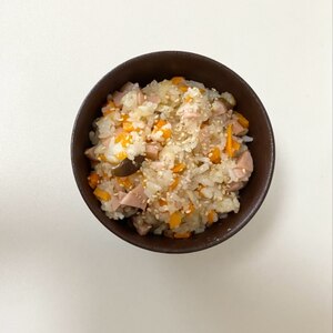 簡単❤鮭フレークと漬物の混ぜご飯